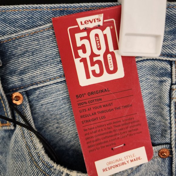 Levi's Premium 501 150th Anniversary Edition Straight Leg Jeans Size 28x32 NWT - Picture 3 of 13